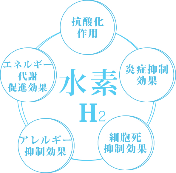 抗酸化以外の水素の効果